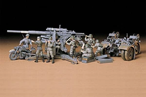 Kit Modelo Tamiya 1/35 Alemán 88mm Gun Flak 36/37 con remolque y figuras de tripulación - Imagen 1 de 1