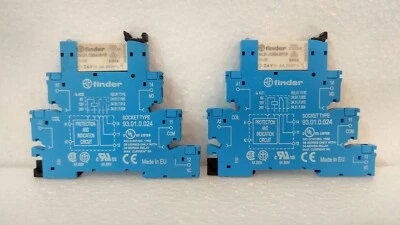 FINDER 34.51.7.024.0010 RELAY / SOCKET LOT OF 02 PCS - Image 1 of 4