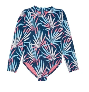 FEATHER 4 ARROW  Wave Chaser Palm Daze Lined Surf Suit NWOT Girls 14 - Picture 1 of 2