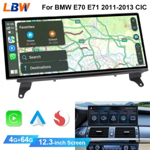 Car GPS 12.3'' Ultra-thin Screen Wifi Navi Carplay For BMW E70 E71 2011-2013 CIC - Picture 1 of 19