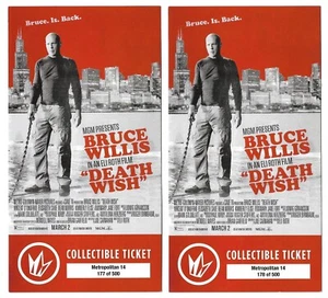 2x Biglietto Film "Death Wish" da Collezione Bruce Willis Regal Cinemas Ltd. a 500 - Foto 1 di 2