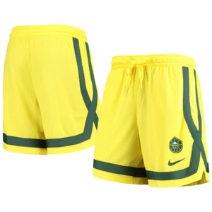 NWT Nike Seattle Storm WNBA Womens Practice Performance Shorts L Yellow - Picture 1 of 4