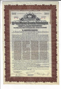PENNSYLVANIA 1924 33rd & Market Streets Philadelphia Bond Stock Certificate #12 - Picture 1 of 3