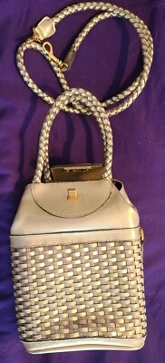 Bags By Warren Reed, Gold Weave Purse With Strap - Image 1 of 4