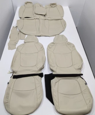 For Toyota Corolla LE Sedan 2020-2022 Alabaster Leather Seat Covers T230 - Image 1 of 4