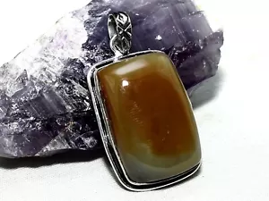Ciondolo Fatto a Mano Pietra Preziosa Onice Naturale Argento Sterling 925 Solido 1,8 - Foto 1 di 6