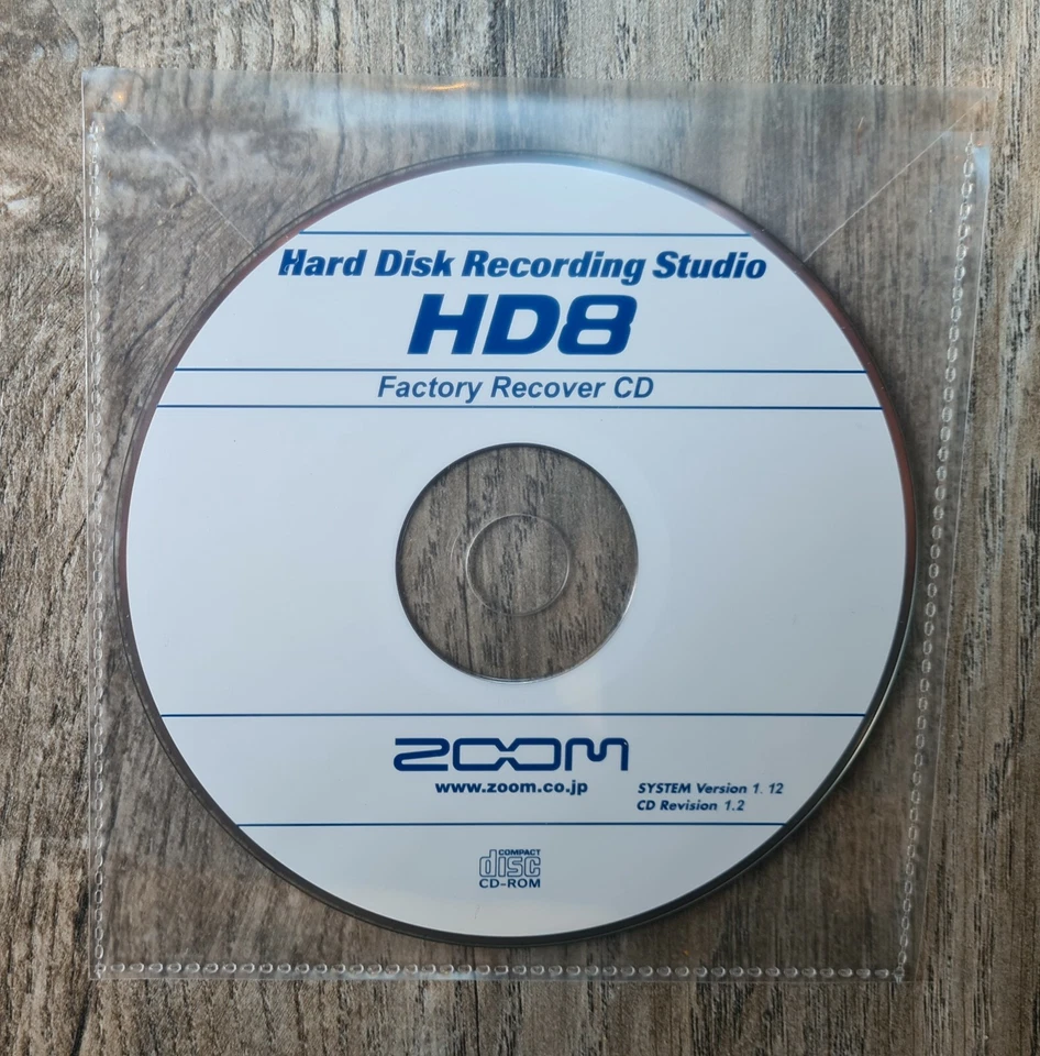ZOOM HD8 CD BACKUP FACTORY RESET RESTORE & VERSION 1.12 UPGRADE SOFTWARE CD - Image 1 of 1