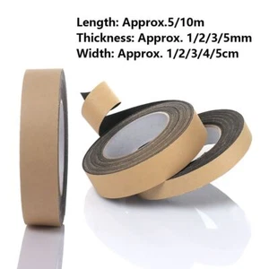 Waterproof Single Sided Adhesive Rubber Strip Tape Seal Strip Foam Sponge - Picture 1 of 15