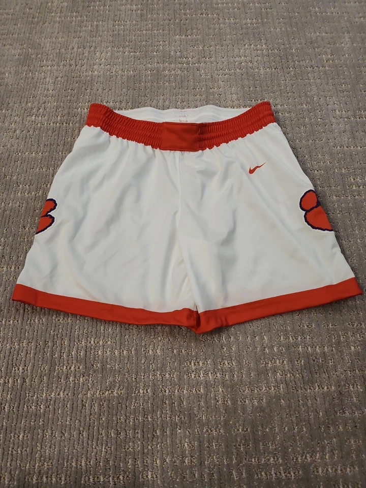 Nike Digital Clemson Tigers Champ Basketball Short Women's M White Orange DC2358