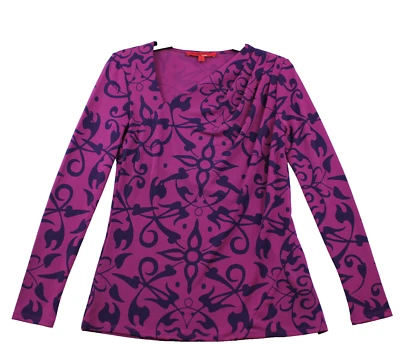 Blusa Top Para Mujer Narciso Rodriguez Design Nation Tejido Elástico Talla XS Púrpura Foto 1 de 4