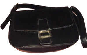 Enzo Angiolini Vintage Geniune Black Leather Purse/Handbag/Clutch/Shoulder Bag - Picture 1 of 4