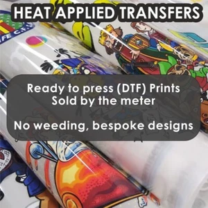 DTF Prints Own Design Business Logo Full Colour Garment Heat Transfers Iron On - Picture 1 of 2