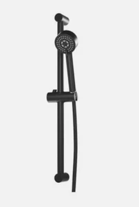 Eastbrook Adjustable Slide Rail Kit - Matt Smooth Black - Round Shower Head - Picture 1 of 1