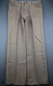 Pantalones de Vestir Vintage Wrangler Poliéster Pantalones Bronceados Hechos en EE. UU. Talla 40x30 (MSR 39x30) - Imagen 1 de 10