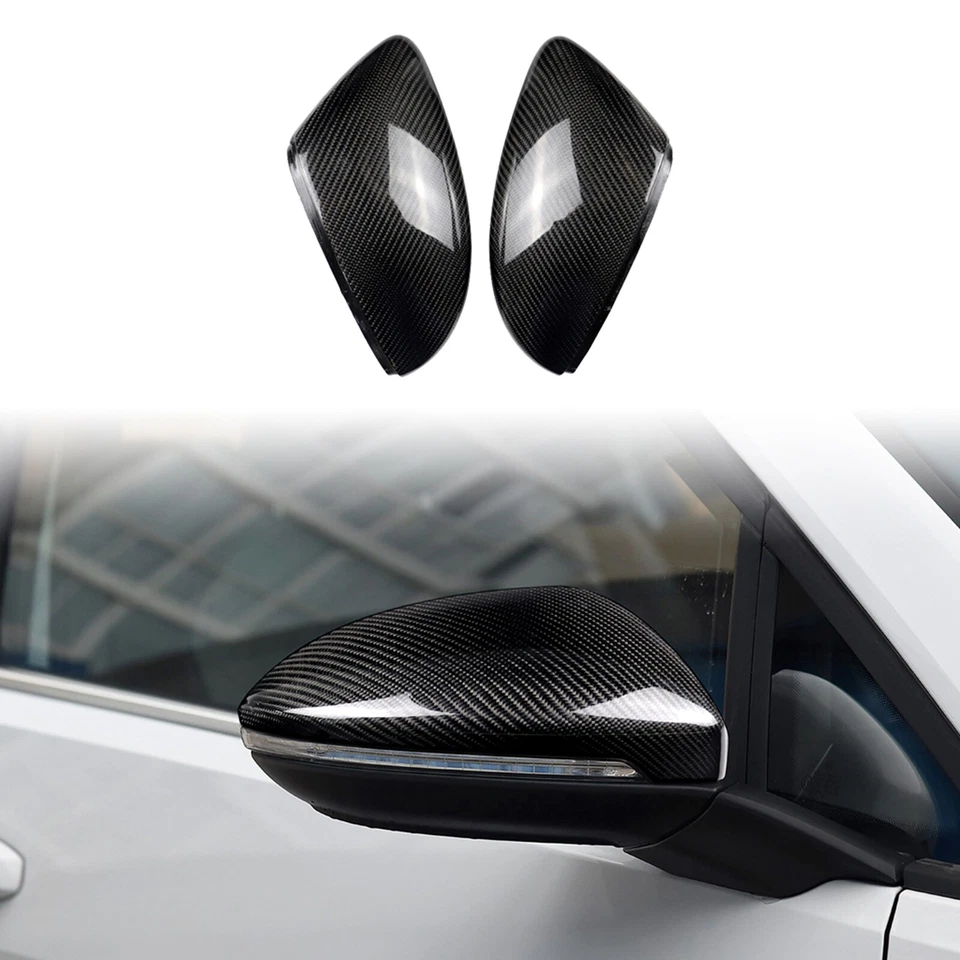 1 par de cubiertas de espejo retrovisor de fibra de carbono real para VW Golf GTI MK6 2009-2013 Foto 1 de 4