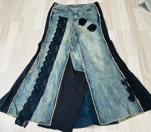 Damen Rock , Jeansrock , Größe M, Fabe blau /schwarz - Bild 1 von 12