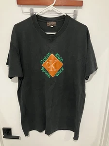 Calvin Klein Sports Wear Herren Vintage Single Stitch T-Shirt, Schwarz, XL - Bild 1 von 7