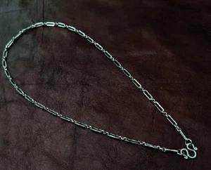 925 Sterling Silver Chain Necklace 3mm Thick Handmade Curb Link 26" Unisex Jewel - Picture 1 of 4