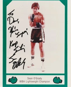 SEAN O'GRADY - BOXER AUTHENTIC ORIGINAL 8 X 10 AUTOGRAPHED PHOTO - Picture 1 of 2