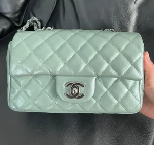 Chanel Timeless Mini Flap Rectangle - Mint - Picture 1 of 12