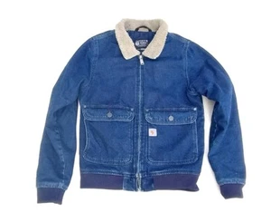 Carhartt Women's Relaxed Fit Blue Denim Sherpa Lined Jacket Size XS... - Picture 1 of 7