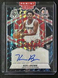 2023-24 Mosaic Genesis CASE HIT Kobe Brown AUTO RC Rookie Scripts LA Clippers - Picture 1 of 3