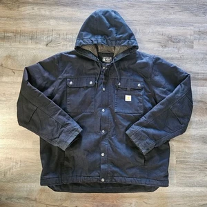 Carhartt Jacke Herren XL schwarz Hoodie Duck Canvas Sherpa gefüttert Utility 0J3826-M - Bild 1 von 10