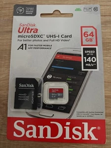 Carte Mémoire Micro SD SanDisk 64gb - Photo 1/1