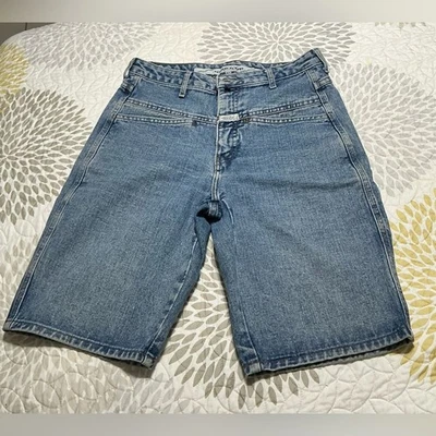 Винтажные средние вареные джинсовые шорты Marithe Francois Girbaud б/у в отличном состоянии 7/8 - Изображение 1 из 4