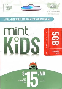 Mint Mobile Kids 3 Month 5GB/mo Plan SIM Kit - Picture 1 of 5