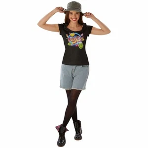 I Love The 90s 1990s Retro Adult Womens Costume Tee Top T-Shirt - Picture 1 of 2