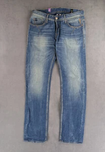 Jean Slim Japan Rags 611 Aiken L Bleu Stonewash Streetwear Hip Hop Button Fly - Imagen 1 de 15