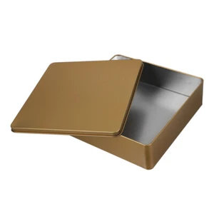 Storage Box Tinplate Decorative Small Tins with Lids Cookie Packing Boxes - Picture 1 of 12