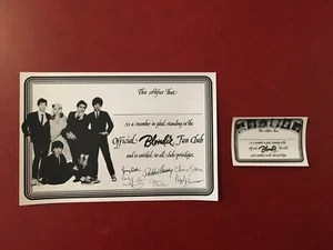 Blondie Fanclub Urkunden - Bild 1 von 1