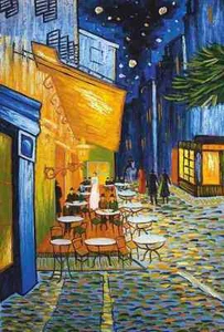 Van Gogh, Caféterrasse am Abend - Nachtcafe Leinwandbild auf Keilrahmen gespannt - Bild 1 von 1