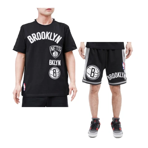 Pro Standard Mens NBA Brooklyn Nets Retro Striped Matching Shirt Or Shorts Cover