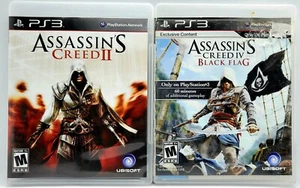 Assassins Creed Black Flag & Assassins Creed 2 COMPLETE IN BOX, TESTED. - Picture 1 of 12