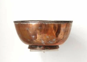 Wonderful early 19th cent. Indo-Persian tinned copper bowl, SIGNED! - Picture 1 of 1
