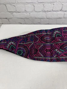 Formal Cumberbun Prom Wedding Blue Teal Magenta Paisley Adjustable Stretch - Picture 1 of 8