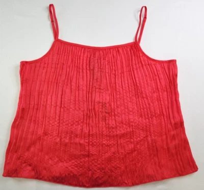 Blusa cami satinada texturizada rosa coral A New Day para mujer talla M cuello cuadrado Foto 1 de 4