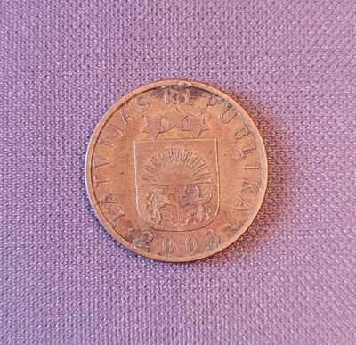 LATVIA 1 SANTIMS 2003 - Image 1 of 2