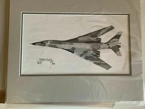 Rockwell INT'L B-1B Gravur Lithographie 11" x 14" limitiert auf 1000 - Bild 1 von 4