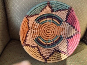 Colorful African Tribal Basket - Picture 1 of 2