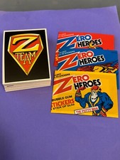 1983 DONRUSS ZERO HEROES COMPLETE 66 STICKER SET w/ 3 wrapper variations