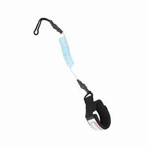 (blue)Stand Up Paddle Board 5mm Coiled Spring Leg Foot Rope Surfing Leash HG - Picture 1 of 22