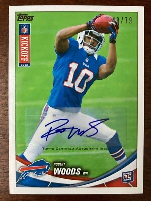 2013 Topps Kickoff Autograph 49/79 Robert Woods Auto - Image 1 of 2