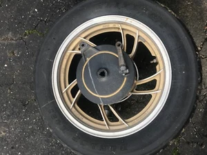 1980 Yamaha XJ650 Maxim Motorcycle Midnight Nebular Gold Rear Wheel Rim Drive - Picture 1 of 4