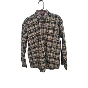 Twenty X men's Long Sleeve Heavy Button Up Black/gold Shirt. See Des. For Size - Picture 1 of 6