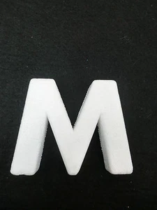 BUCHSTABEN BUCHSTABEN ALPHABET ALPHABETE ZIFFERN STYROPOR ZUM DEKORIEREN "M" - Bild 1 von 1