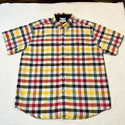 Camisa manga corta Norm Thompson Escape From The Ordinary a cuadros para hombre talla L Foto 1 de 4